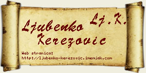 Ljubenko Kerezović vizit kartica